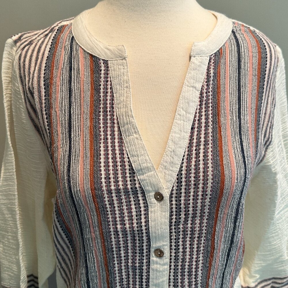 Button Down Shirred Blouse - image 4